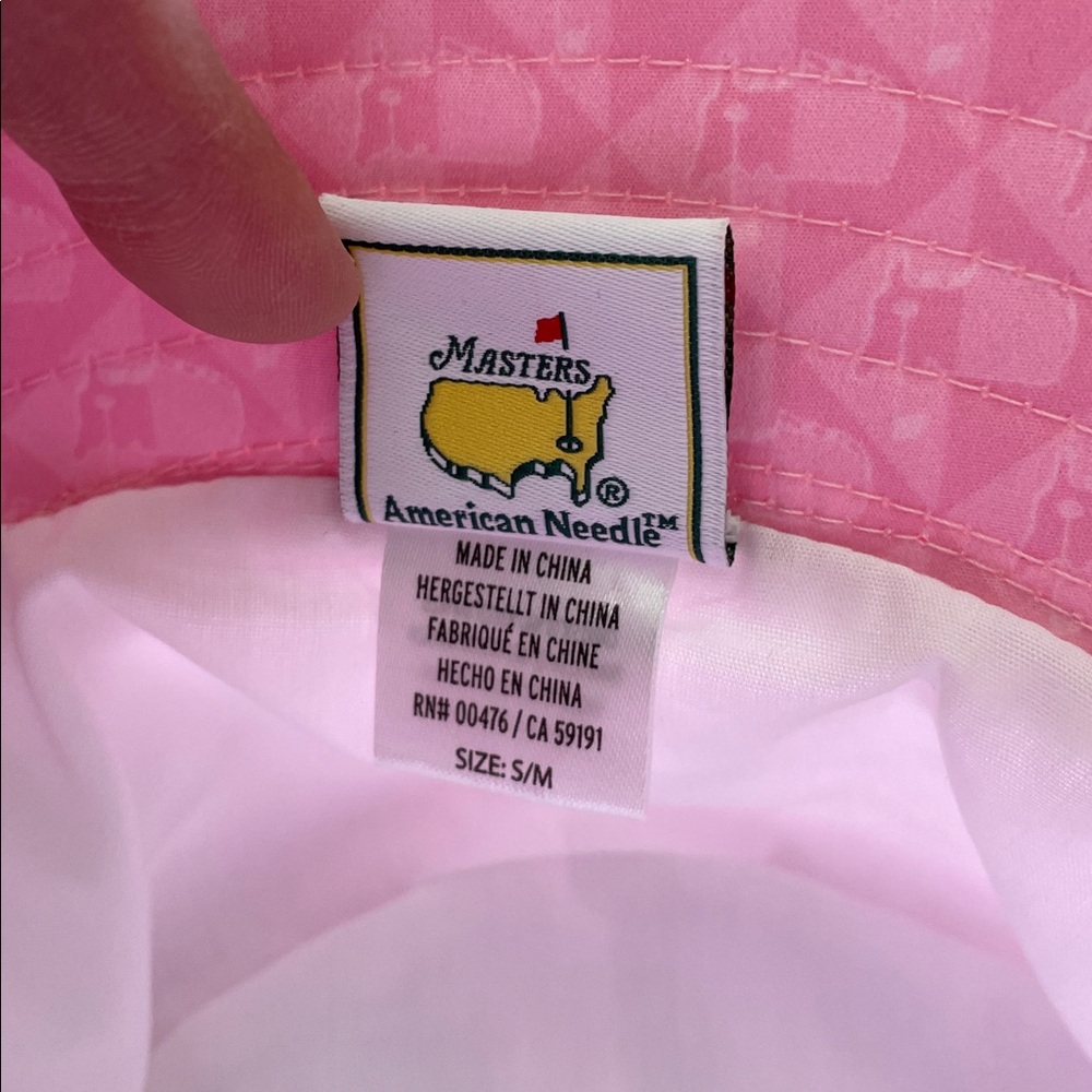 Masters Tournament Women’s Pink Bucket Hat with Chin Ties 2025 S/M EUC - Picture 3 of 9